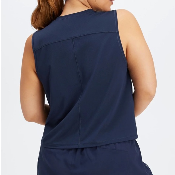 Phoenix Breathe Muscle Tank in Navy/Reflective Logo - Picture 6 of 7